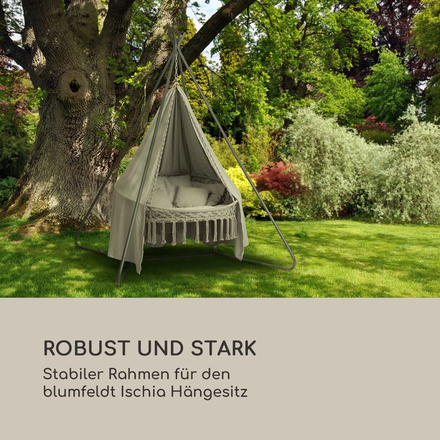 Ischia Rahmen 187 x 258 x 202 cm (BxHxT) Stahl grau Ischia Rahmen 187 X 258 X 202 Cm (BxHxT) Stahl Grau -Deutschland Klarstein Verkaufs-Shop 10034958 de 0002 logo