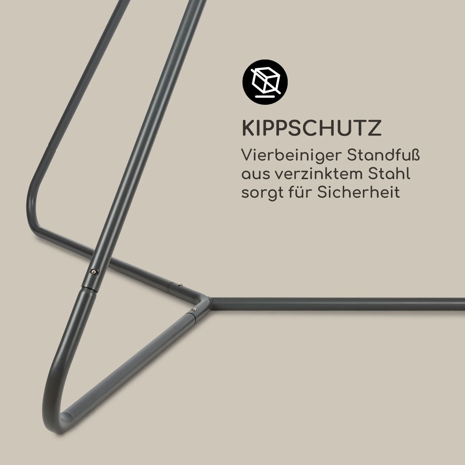 Ischia Rahmen 187 x 258 x 202 cm (BxHxT) Stahl grau Ischia Rahmen 187 X 258 X 202 Cm (BxHxT) Stahl Grau -Deutschland Klarstein Verkaufs-Shop 10034958 de 0005 logo