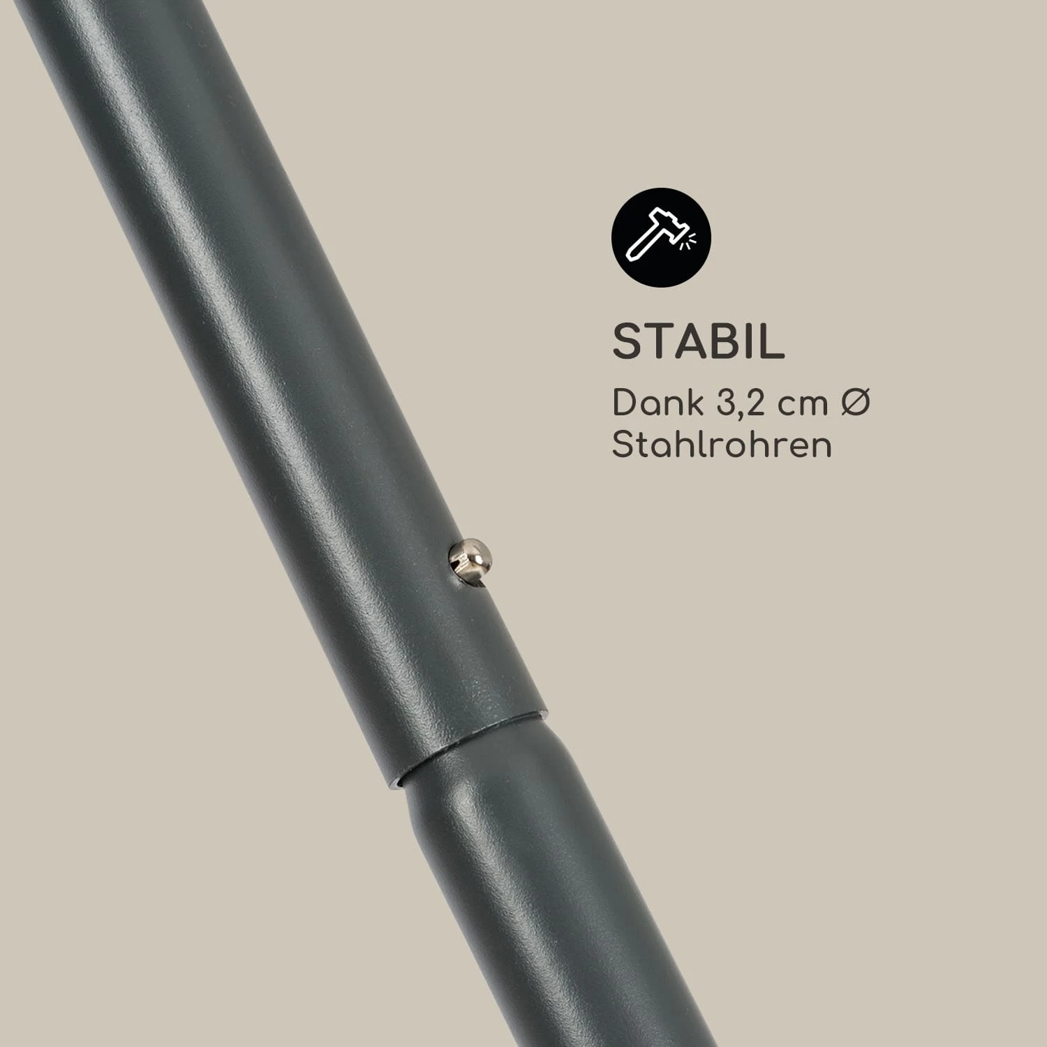 Ischia Rahmen 187 x 258 x 202 cm (BxHxT) Stahl grau Ischia Rahmen 187 X 258 X 202 Cm (BxHxT) Stahl Grau -Deutschland Klarstein Verkaufs-Shop 10034958 de 0006 logo