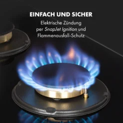 Goldflame 4 Gaskochfeld 4-flammig Messing-Brenner Glaskeramik Schwarz 4 Goldflame 4 Gaskochfeld 4-flammig Messing-Brenner Glaskeramik Schwarz -Deutschland Klarstein Verkaufs-Shop 10034972 de 0005 logo