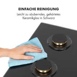Goldflame 4 Gaskochfeld 4-flammig Messing-Brenner Glaskeramik Schwarz 7 Goldflame 4 Gaskochfeld 4-flammig Messing-Brenner Glaskeramik Schwarz -Deutschland Klarstein Verkaufs-Shop 10034972 de 0008 logo