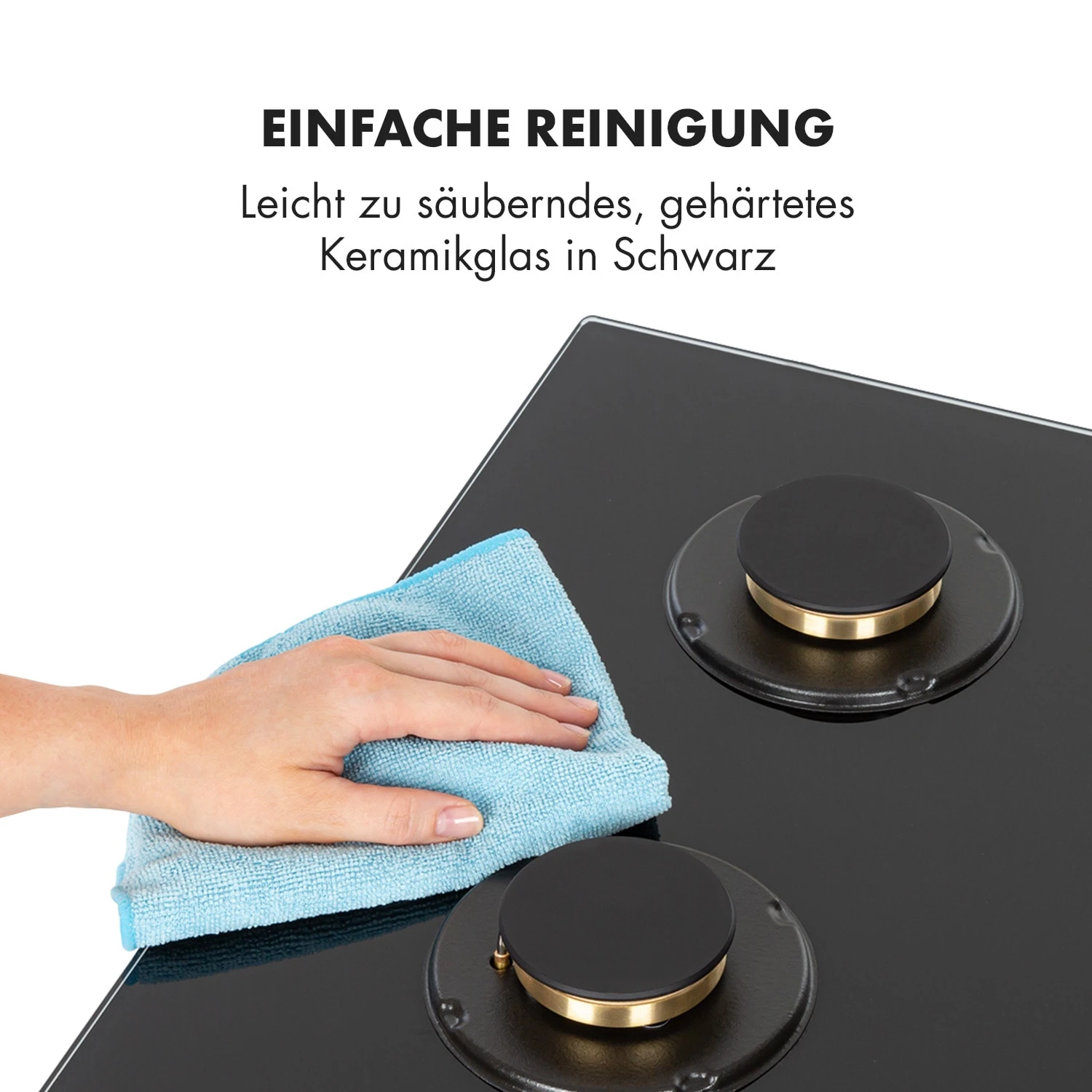 Goldflame 4 Gaskochfeld 4-flammig Messing-Brenner Glaskeramik schwarz Goldflame 4 Gaskochfeld 4-flammig Messing-Brenner Glaskeramik Schwarz -Deutschland Klarstein Verkaufs-Shop 10034972 de 0008 logo