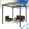 Pantheon Solid Sky Flat Pergola Vordach 3x3m Polycarbonat
