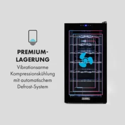 Shiraz 28 Uno Weinkühlschrank 74l 28Fl Touch-Bedienfeld 5-18°C 4 Shiraz 28 Uno Weinkühlschrank 74l 28Fl Touch-Bedienfeld 5-18°C -Deutschland Klarstein Verkaufs-Shop 10035029 de 0005 logo