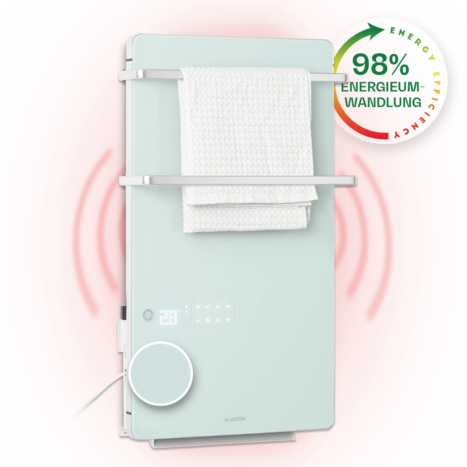 Hot Spot Crystal Flow Badheizer 45x82cm 36m² 2000W 5-40°C LED Hot Spot Crystal Flow Badheizer 45x82cm 36m² 2000W 5-40°C LED -Deutschland Klarstein Verkaufs-Shop 10035035 de 0001 main