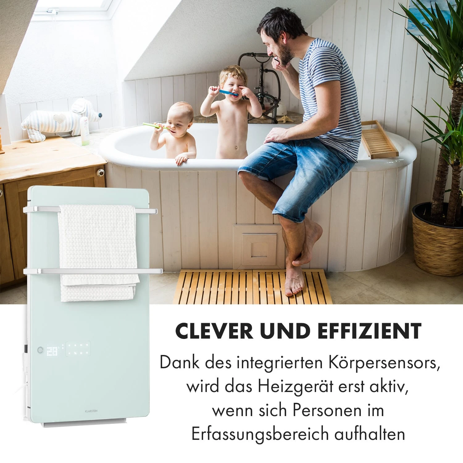 Hot Spot Crystal Flow Badheizer 45x82cm 36m² 2000W 5-40°C LED Hot Spot Crystal Flow Badheizer 45x82cm 36m² 2000W 5-40°C LED -Deutschland Klarstein Verkaufs-Shop 10035035 de 0004 logo