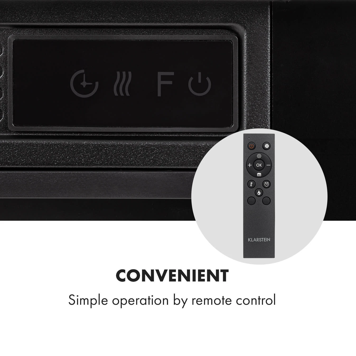 Vulsini Elektro-Kamin 1900 W LED-Technik Fernbedienung Vulsini Elektro-Kamin 1900 W LED-Technik Fernbedienung -Deutschland Klarstein Verkaufs-Shop 10035037 uk 0004 logo Klarstein Vulsini Elektrischer Kamin schwarz