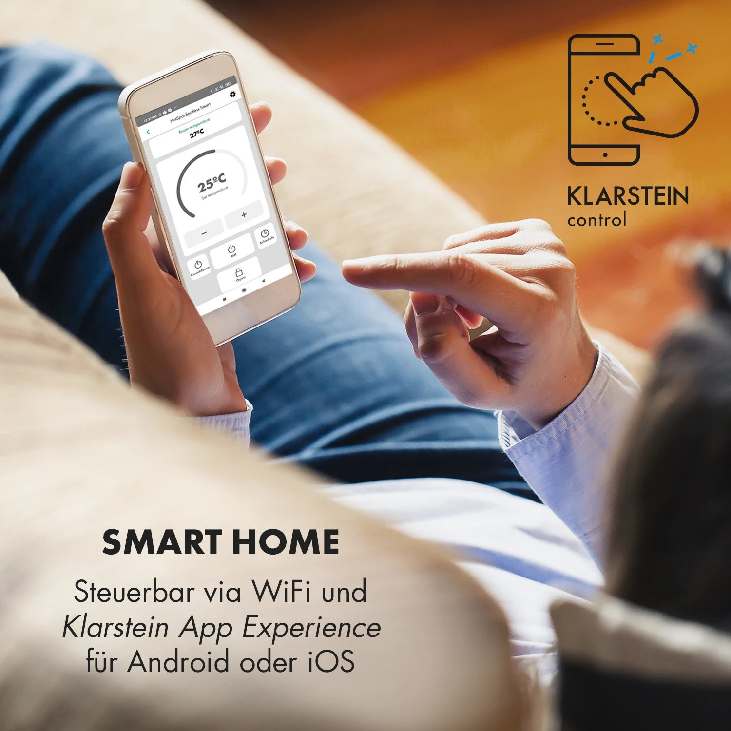 Hot Spot Crystal Spotless Smart Infrarotheizung 59x112cm 750W App-Steuerung Hot Spot Crystal Spotless Smart Infrarotheizung 59x112cm 750W App-Steuerung -Deutschland Klarstein Verkaufs-Shop 10035064 de 0002 logo