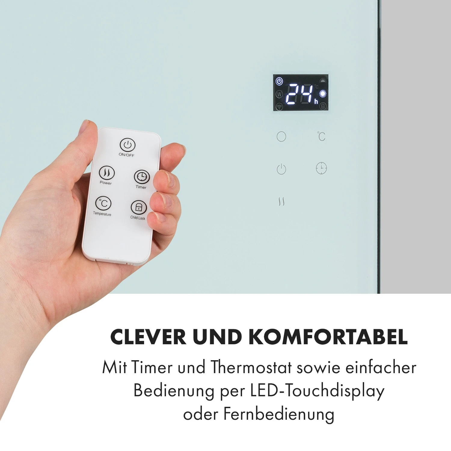 Hot Spot Crystal Spotless Smart Infrarotheizung 59x112cm 750W App-Steuerung Hot Spot Crystal Spotless Smart Infrarotheizung 59x112cm 750W App-Steuerung -Deutschland Klarstein Verkaufs-Shop 10035064 de 0005 logo