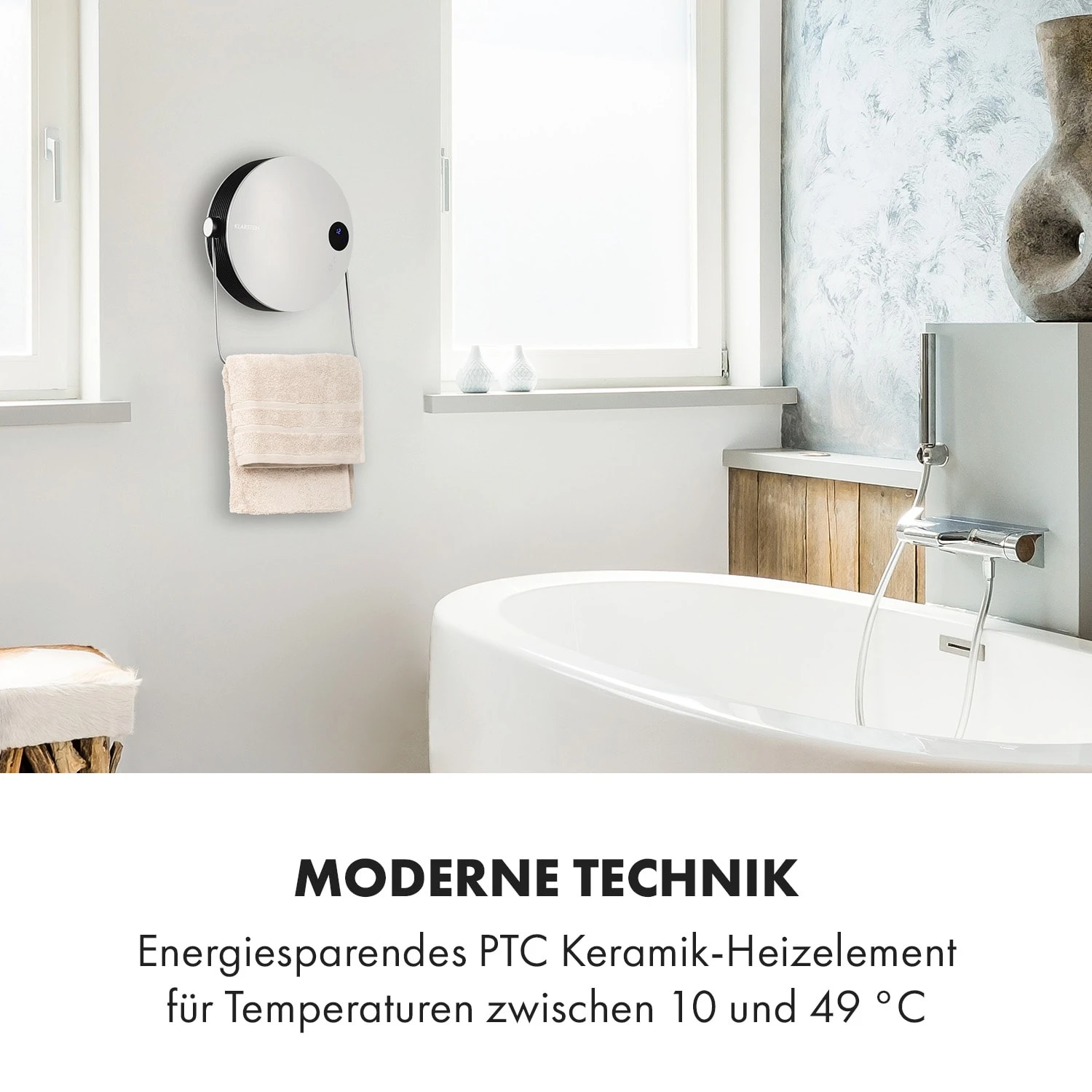 Hot Spot Pebble Heizlüfter 2000W Handtuchtrockner Timer Fernbedienung Hot Spot Pebble Heizlüfter 2000W Handtuchtrockner Timer Fernbedienung -Deutschland Klarstein Verkaufs-Shop 10035077 de 0008 logo