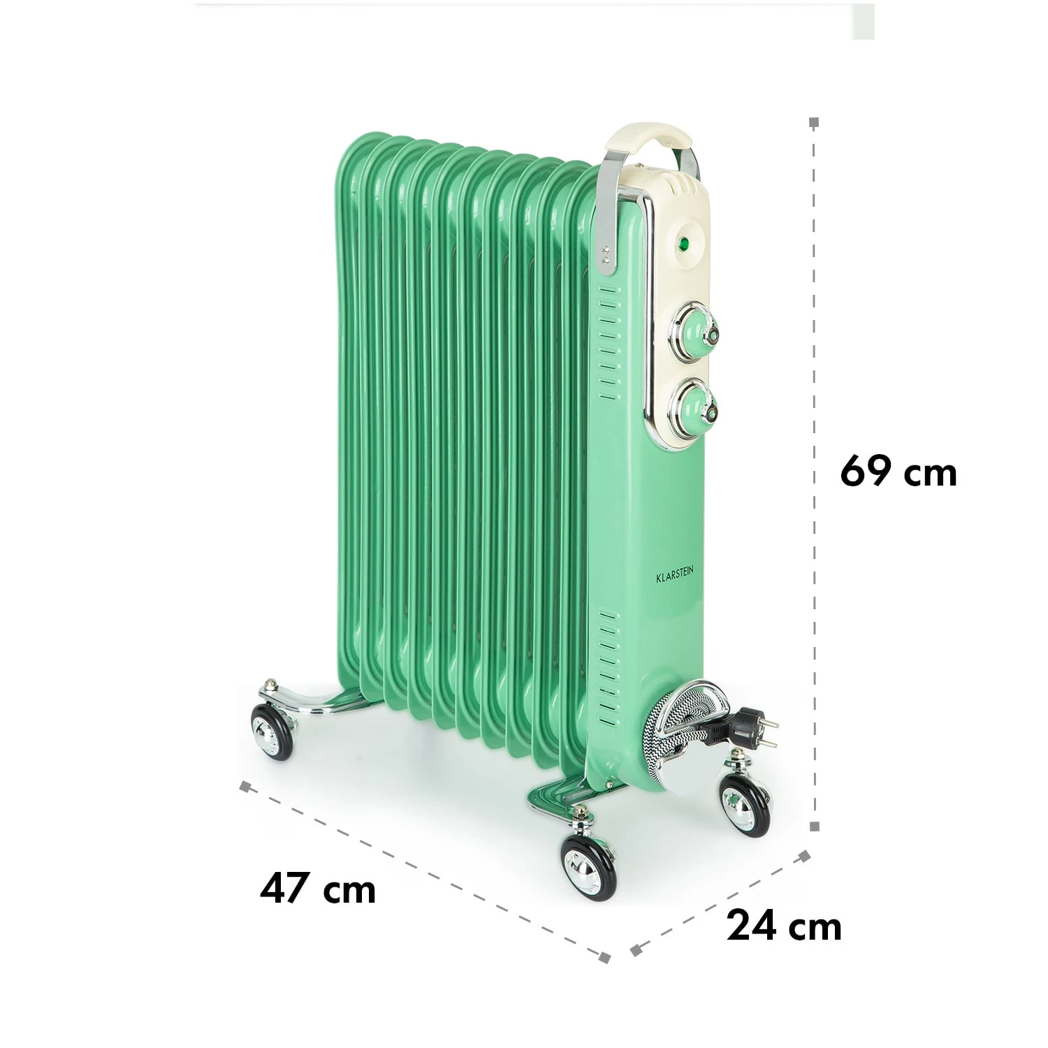 Thermaxx Retroheat Ölradiator 2500W Bodenrollen -Deutschland Klarstein Verkaufs-Shop
