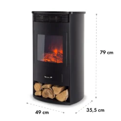 Bormio Smart Elektrokamin 950/1900W Thermostat Wochentimer -Deutschland Klarstein Verkaufs-Shop 10035086 yy 0010 logo Klarstein Bormio Smart schwarz