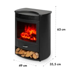 Bormio S Smart Elektrokamin 950/1900W Thermostat Wochentimer -Deutschland Klarstein Verkaufs-Shop 10035088 yy 0010 logo Klarstein Bormio S Smart schwarz