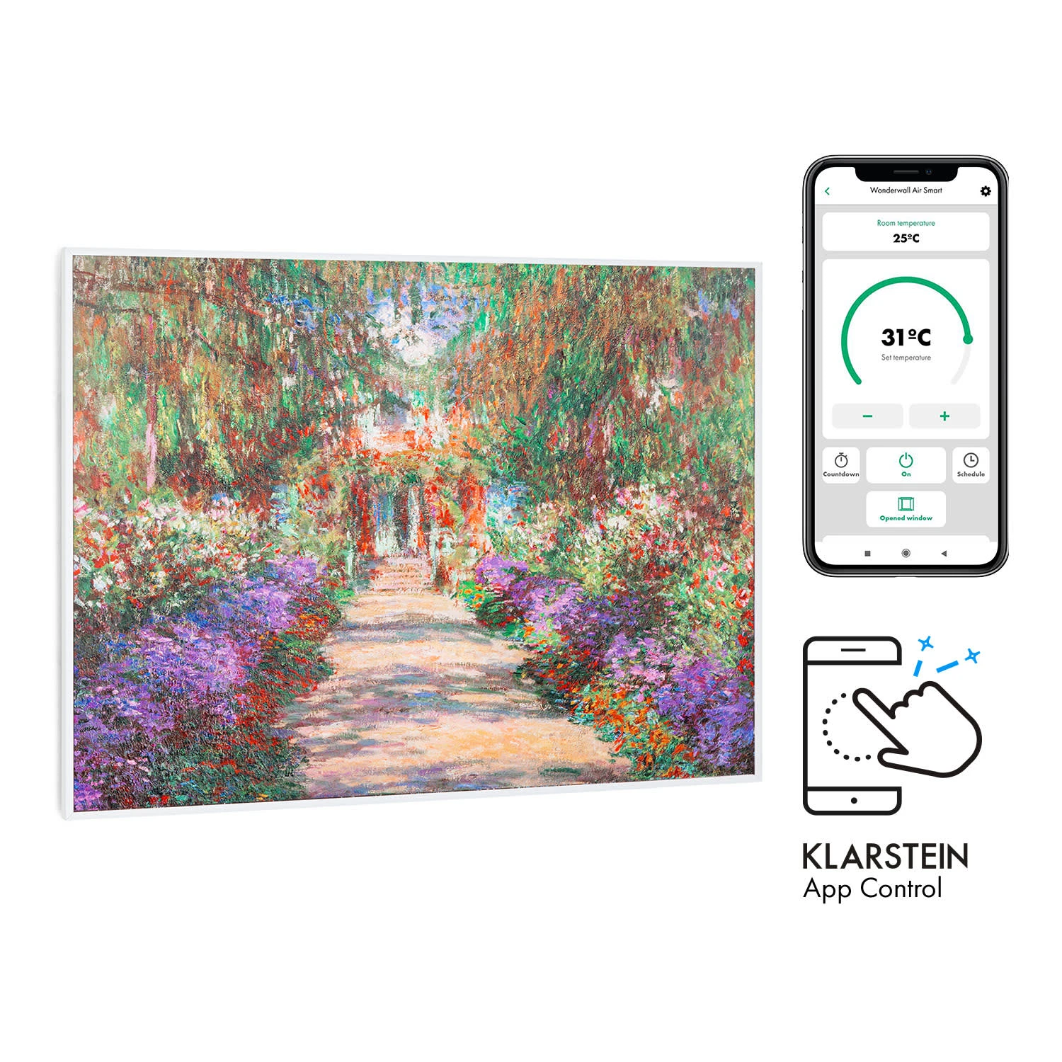 Wonderwall Air Art Smart Infrarotheizung 80x60cm 500W Wandmontage Gartenweg Wonderwall Air Art Smart Infrarotheizung 80x60cm 500W Wandmontage Gartenweg -Deutschland Klarstein Verkaufs-Shop