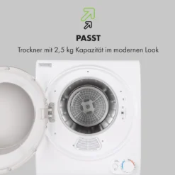 Jet Set 2500 Wäschetrockner Ablufttrockner 850W EEK C 2,5kg 50cm -Deutschland Klarstein Verkaufs-Shop 10035137 de 0006 logo