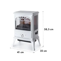 Leoben Elektrischer Kamin 900 / 1800 W Thermostat PanoramaView -Deutschland Klarstein Verkaufs-Shop 10035148 yy 0008 logo Klarstein Leoben Elektrischer Kamin Weiss