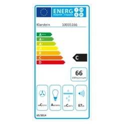 Beretta Inselabzugshaube Ø35cm Ab-/Umluft 650m³/h LED Aktivkohlefilter -Deutschland Klarstein Verkaufs-Shop 10035166 energy label