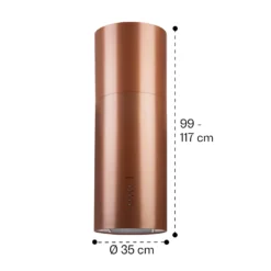 Beretta Inselabzugshaube Ø35cm Ab-/Umluft 650m³/h LED Aktivkohlefilter -Deutschland Klarstein Verkaufs-Shop 10035166 yy 0011 dimensions