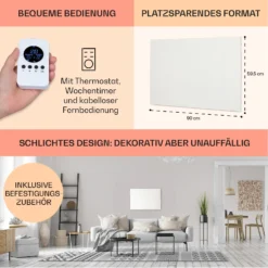 Wonderwall Air Infinite 580 Infrarotheizung 90x60cm 580W Fernbedienung -Deutschland Klarstein Verkaufs-Shop 10035169 de 0006 usp