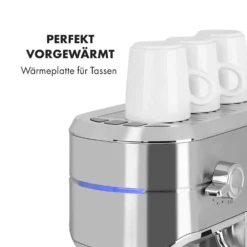 Futura Espressomaker 20 Bar 1450 Watt 20 Bar Wassertank: 1,25 Liter Rostfreier Edelstahl -Deutschland Klarstein Verkaufs-Shop 10035183 de 0008 logo