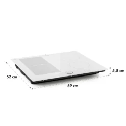 Delicatessa 60 Hybrid Einbaukochfeld Induktion 4 Zonen 7000W -Deutschland Klarstein Verkaufs-Shop 10035198 yy 0011 logo Klarstein Delicatessa 60 Hybrid Kochfeld weiss