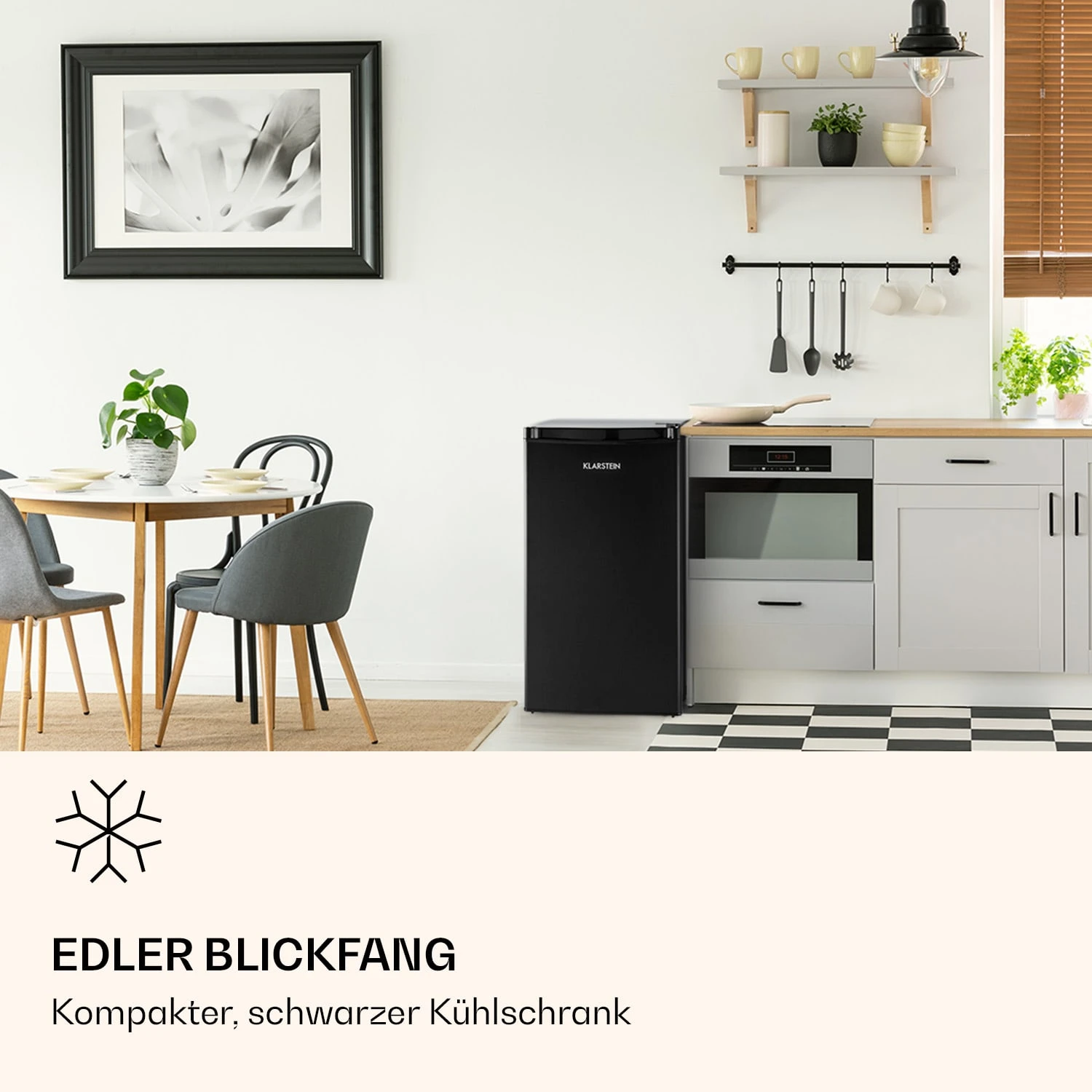 Obsidian Kühlschrank 90 Liter Gemüsefach Obsidian Kühlschrank 90 Liter Gemüsefach -Deutschland Klarstein Verkaufs-Shop 10035207 de 0002 logo