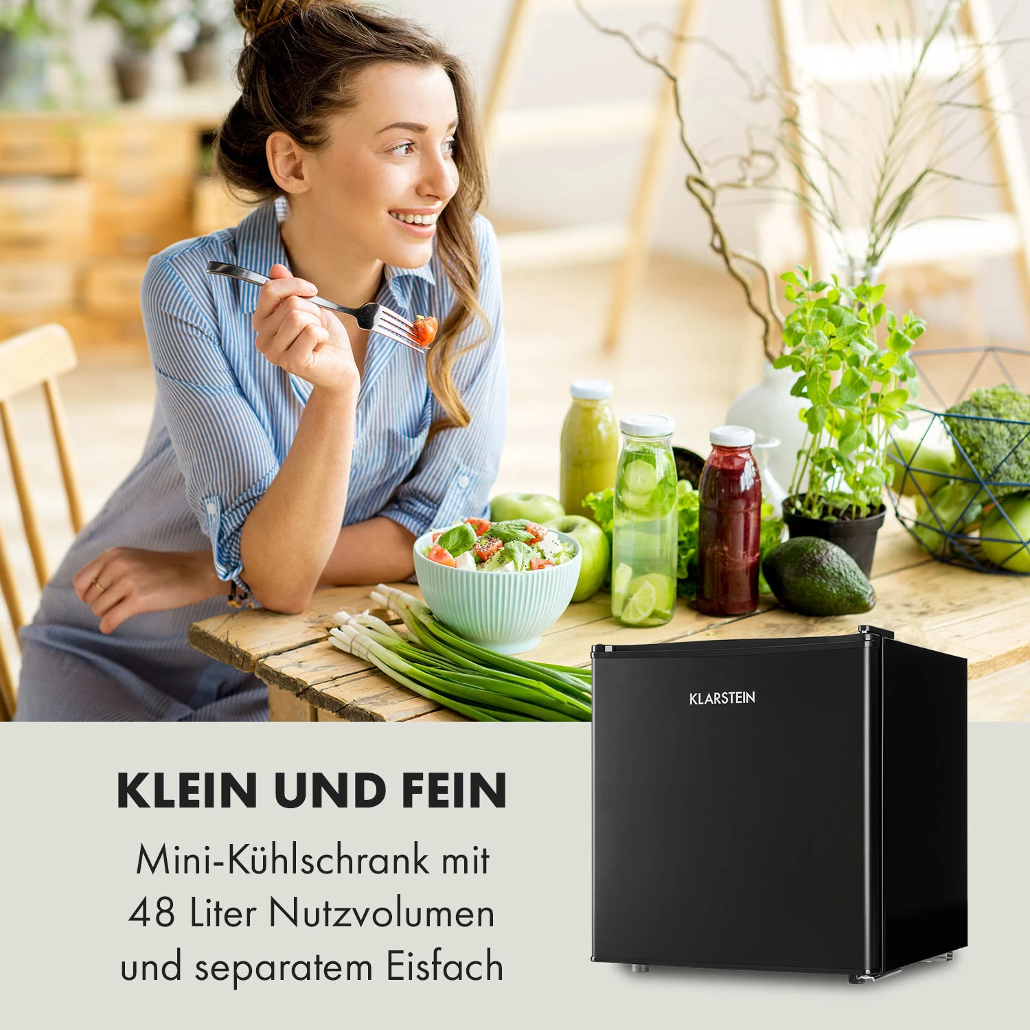 Obsidian Kühlschrank 46 Liter Gemüsefach Obsidian Kühlschrank 46 Liter Gemüsefach -Deutschland Klarstein Verkaufs-Shop 10035209 de 0002 logo