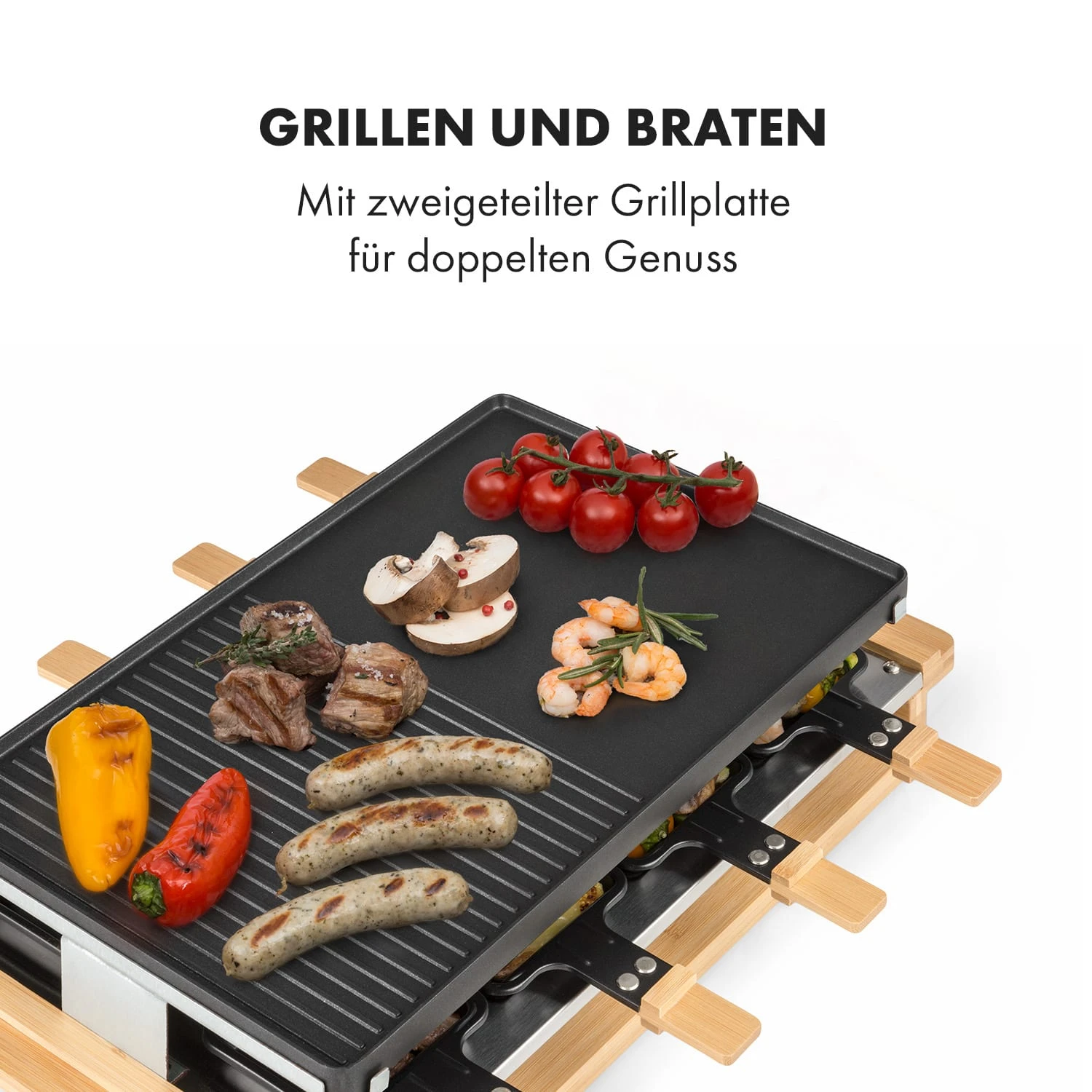 Tournedo Raclette 1200W Aluminiumguss 8 Personen Holz-Dekor Tournedo Raclette 1200W Aluminiumguss 8 Personen Holz-Dekor -Deutschland Klarstein Verkaufs-Shop 10035219 de 0003 logo