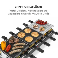 Fonduelette XL 3-in-1 Raclettegrill Fondue Naturstein 1650W 12 Pers -Deutschland Klarstein Verkaufs-Shop 10035220 de 0003 logo