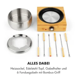 Bambus Fondue Edelstahl-Topf 800W -Deutschland Klarstein Verkaufs-Shop 10035221 de 0004 logo