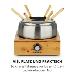 Bambus Fondue Edelstahl-Topf 800W -Deutschland Klarstein Verkaufs-Shop 10035221 de 0006 logo
