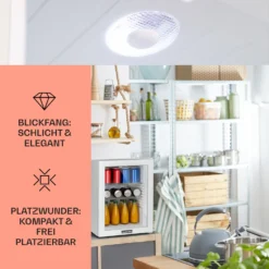 Brooklyn 42 Mini-Kühlschrank Glastür LED Ablage -Deutschland Klarstein Verkaufs-Shop 10035227 DE 0003 usp