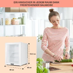 Brooklyn 42 Mini-Kühlschrank Glastür LED Ablage -Deutschland Klarstein Verkaufs-Shop 10035227 DE 0006 usp