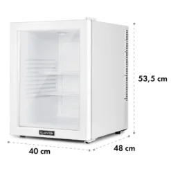 Brooklyn 42 Mini-Kühlschrank Glastür LED Ablage -Deutschland Klarstein Verkaufs-Shop 10035227 yy 0009 dimensions