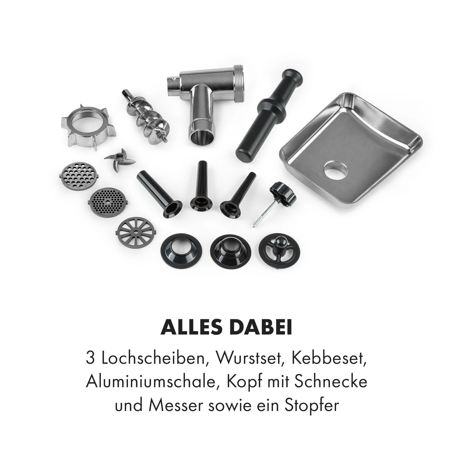 Kraftprotz elektrischer Fleischwolf 700 W Kupfermotor Hack Wurst Kebbe Edelstahl Kraftprotz Elektrischer Fleischwolf 700 W Kupfermotor Hack Wurst Kebbe Edelstahl -Deutschland Klarstein Verkaufs-Shop 10035233 de 0006 logo