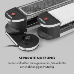 Tenderloin 50/50 Raclette-Grill 1200W 8 Personen Natursteinplatte Metallgrillplatte -Deutschland Klarstein Verkaufs-Shop 10035260 de 0005 logo