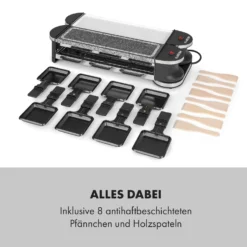 Tenderloin 50/50 Raclette-Grill 1200W 8 Personen Natursteinplatte Metallgrillplatte -Deutschland Klarstein Verkaufs-Shop 10035260 de 0007 logo