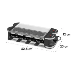 Tenderloin 50/50 Raclette-Grill 1200W 8 Personen Natursteinplatte Metallgrillplatte -Deutschland Klarstein Verkaufs-Shop 10035260 yy 0008 logo Klarstein Tenderloin 50 50 Raclettegrill weiss