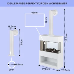 Zermatt Elektrischer Kamin 900/1800W Thermostat Flammenillusion -Deutschland Klarstein Verkaufs-Shop 10035264 de 0005 usp