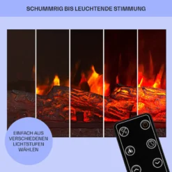 Zermatt Elektrischer Kamin 900/1800W Thermostat Flammenillusion -Deutschland Klarstein Verkaufs-Shop 10035264 de 0007 usp