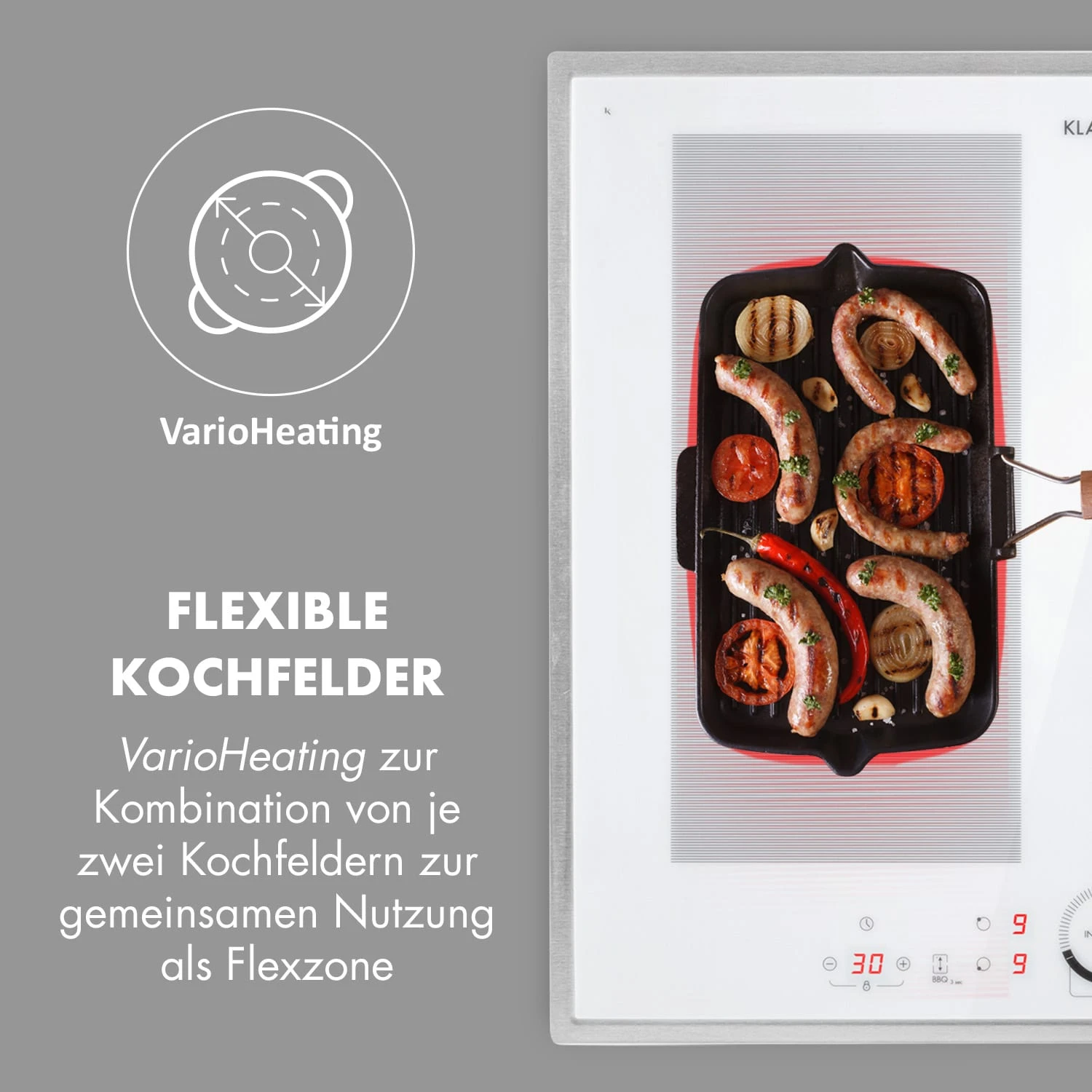 Delicatessa 60 Prime Induktionskochfeld 4 Zonen 7000W Timer Delicatessa 60 Prime Induktionskochfeld 4 Zonen 7000W Timer -Deutschland Klarstein Verkaufs-Shop 10035267 de 0003 logo