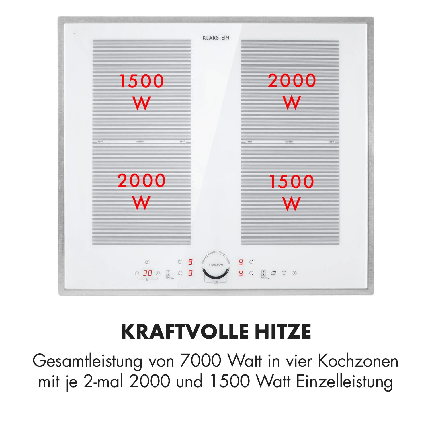 Delicatessa 60 Prime Induktionskochfeld 4 Zonen 7000W Timer Delicatessa 60 Prime Induktionskochfeld 4 Zonen 7000W Timer -Deutschland Klarstein Verkaufs-Shop 10035267 de 0004 logo