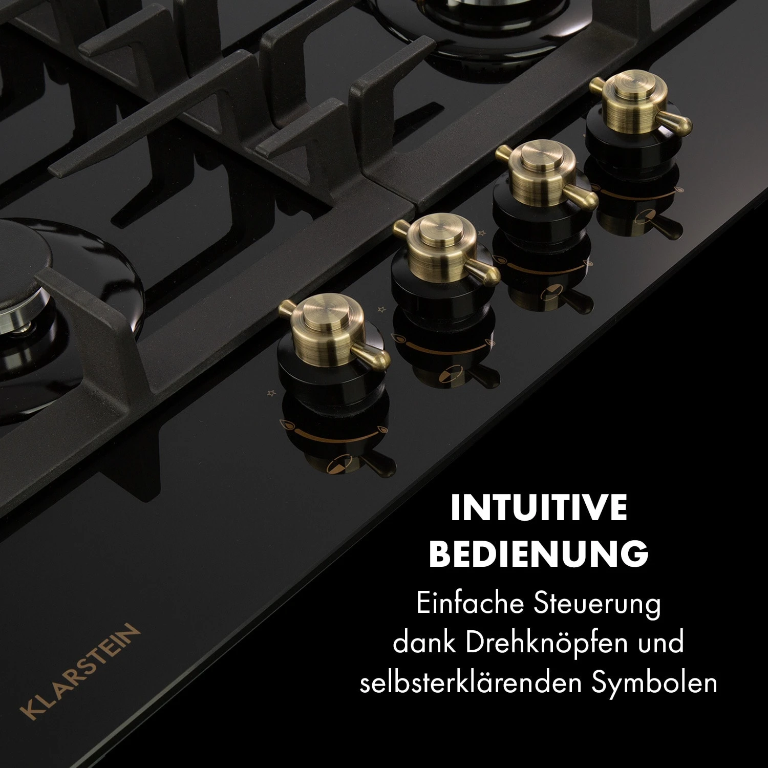 Victoria 4 Zonen Gaskochfeld 4-flammig Sabaf-Brenner Glaskeramik Victoria 4 Zonen Gaskochfeld 4-flammig Sabaf-Brenner Glaskeramik -Deutschland Klarstein Verkaufs-Shop 10035271 de 0004 logo