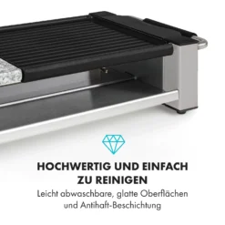 Bistecca Raclette 1200W Metall / Stein 8 Personen Kontroll-LED -Deutschland Klarstein Verkaufs-Shop 10035293 de 0003 logo