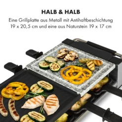 Bistecca Raclette 1200W Metall / Stein 8 Personen Kontroll-LED -Deutschland Klarstein Verkaufs-Shop 10035293 de 0004 logo