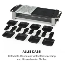 Bistecca Raclette 1200W Metall / Stein 8 Personen Kontroll-LED -Deutschland Klarstein Verkaufs-Shop 10035293 de 0006 logo