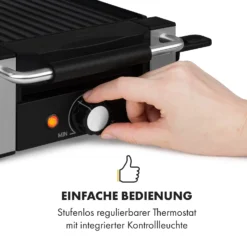 Bistecca Raclette 1200W Metall / Stein 8 Personen Kontroll-LED -Deutschland Klarstein Verkaufs-Shop 10035293 de 0007 logo