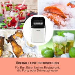 Partytime Eiswürfelmaschine Klareis 15kg/24h Edelstahl -Deutschland Klarstein Verkaufs-Shop 10035294 de 0003 usp