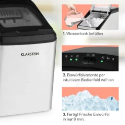 Partytime Eiswürfelmaschine Klareis 15kg/24h Edelstahl -Deutschland Klarstein Verkaufs-Shop 10035294 de 0004 usp