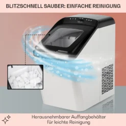 Partytime Eiswürfelmaschine Klareis 15kg/24h Edelstahl -Deutschland Klarstein Verkaufs-Shop 10035294 de 0005 usp